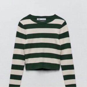 ZARA striped crop top